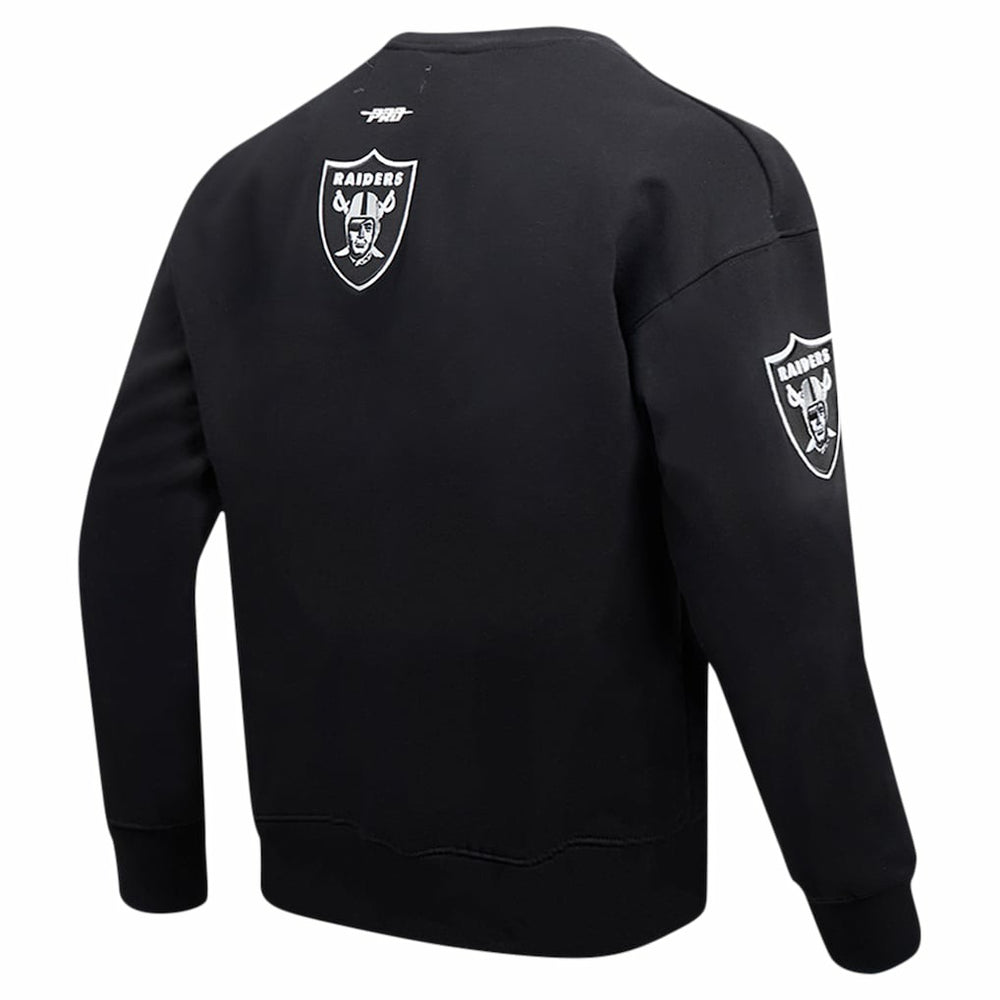 Las Vegas Raiders Pro Standard Turn It Up Drop Shoulder Pullover Sweatshirt - Black - NFL