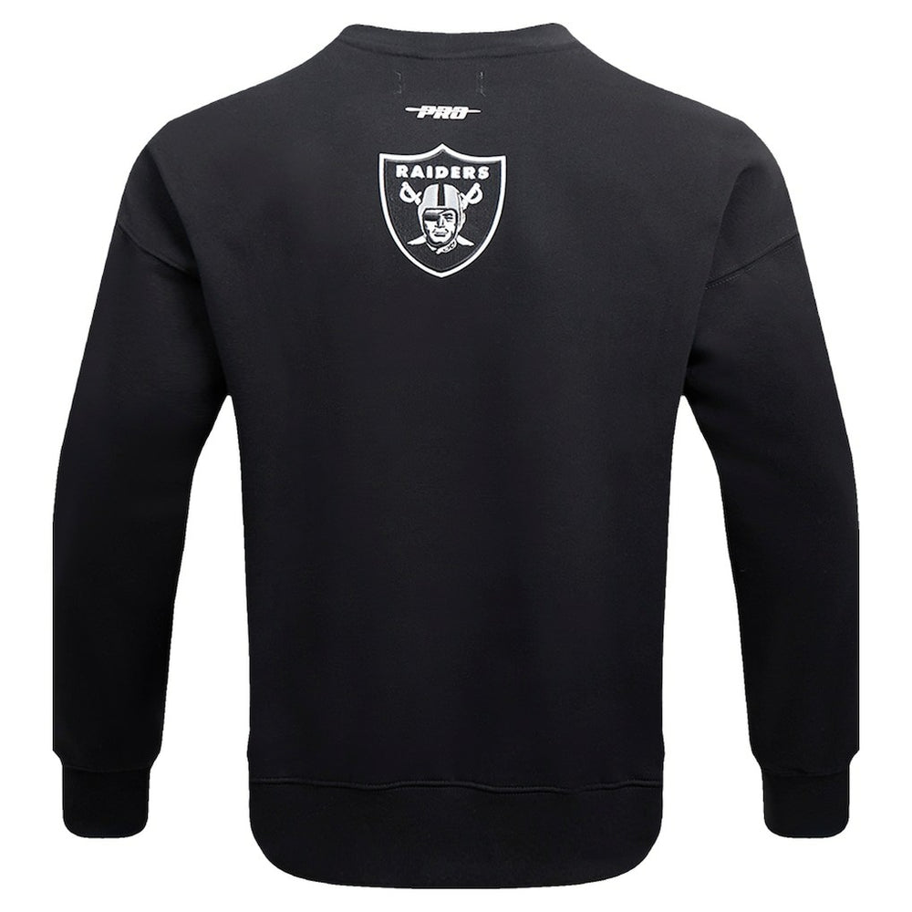 Las Vegas Raiders Pro Standard Turn It Up Drop Shoulder Pullover Sweatshirt - Black - NFL