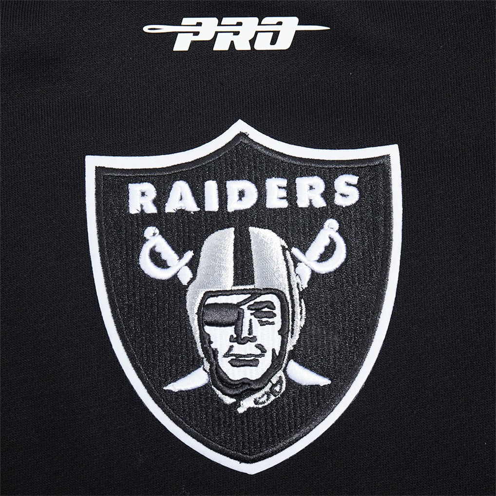 Las Vegas Raiders Pro Standard Turn It Up Drop Shoulder Pullover Sweatshirt - Black - NFL