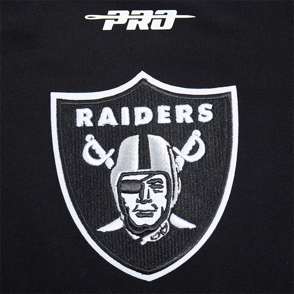 Las Vegas Raiders Pro Standard Turn It Up Drop Shoulder Pullover Sweatshirt - Black - NFL