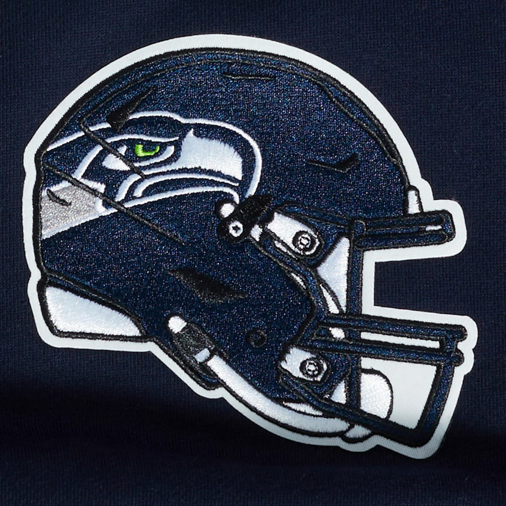 Seattle Seahawks Pro Standard Turn It Up Drop Shoulder Pullover Sweatshirt - College Navy - NFL
