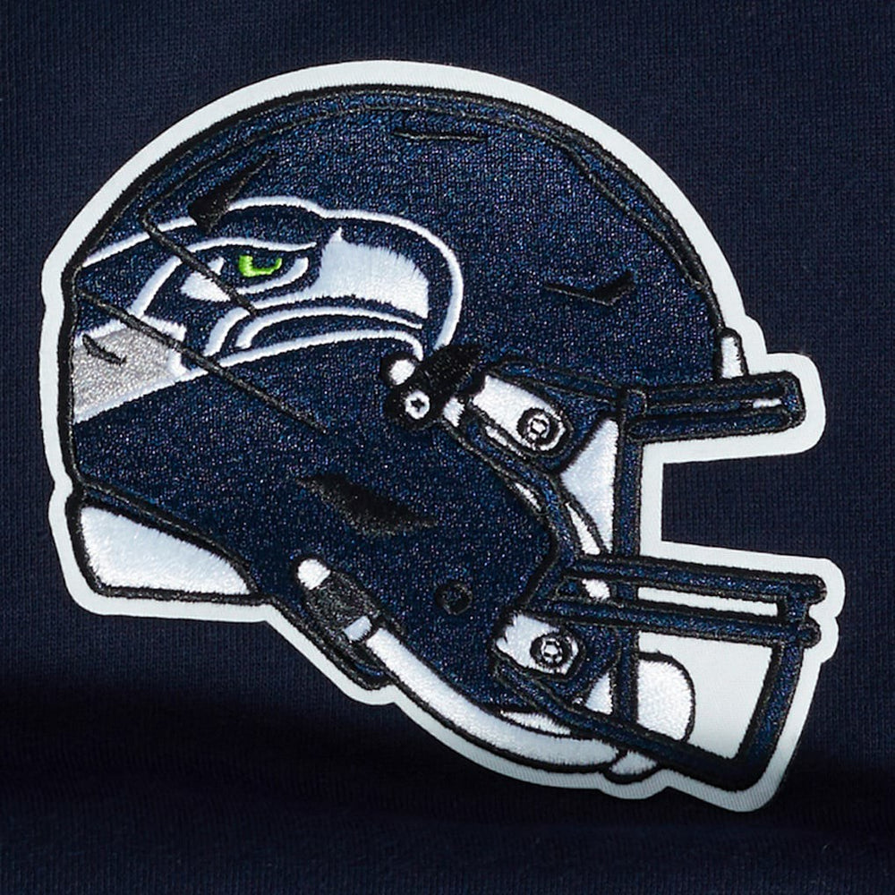Seattle Seahawks Pro Standard Turn It Up Drop Shoulder Pullover Sweatshirt - College Navy - NFL