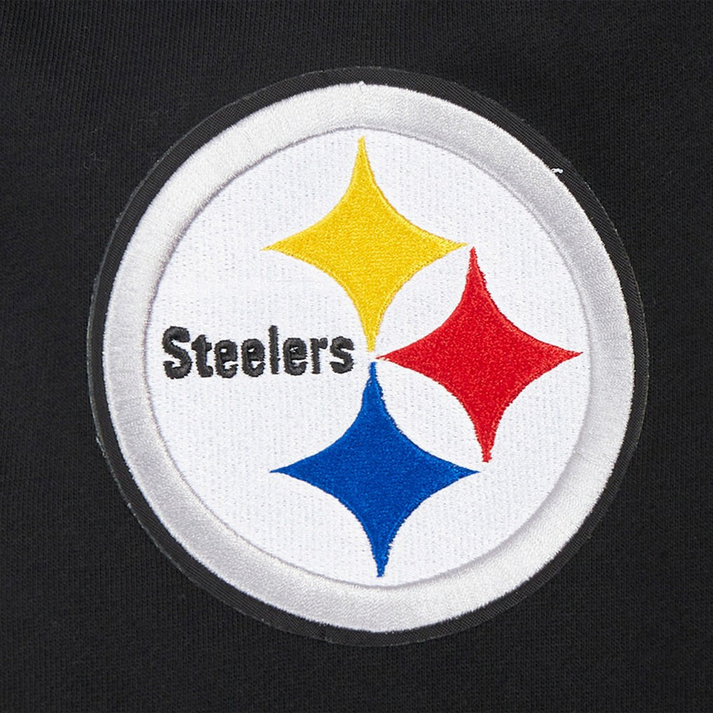 Pittsburgh Steelers Pro Standard Turn It Up Drop Shoulder Pullover Sweatshirt - Black - NFL