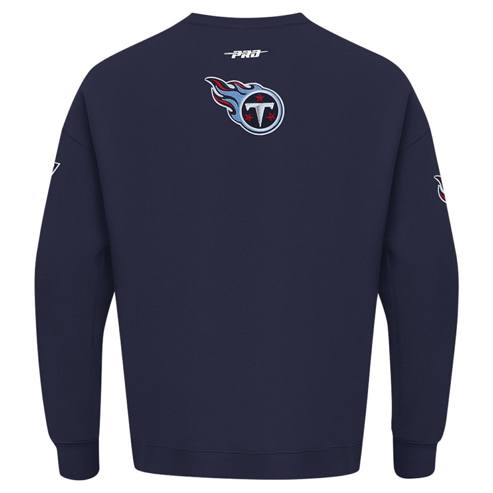 Tennessee Titans Pro Standard Turn It Up Drop Shoulder Pullover Sweatshirt - Navy - NFL
