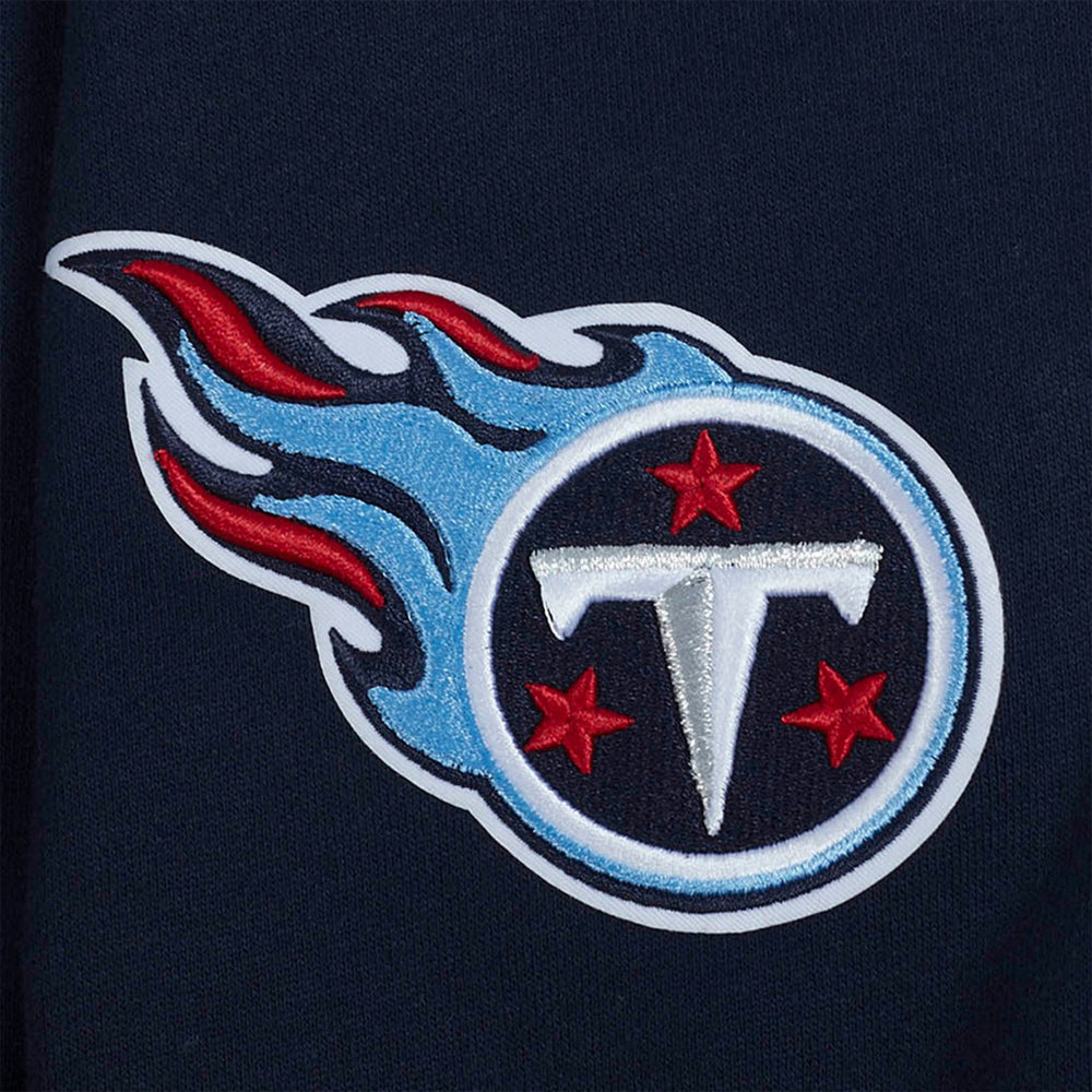 Tennessee Titans Pro Standard Turn It Up Drop Shoulder Pullover Sweatshirt - Navy - NFL