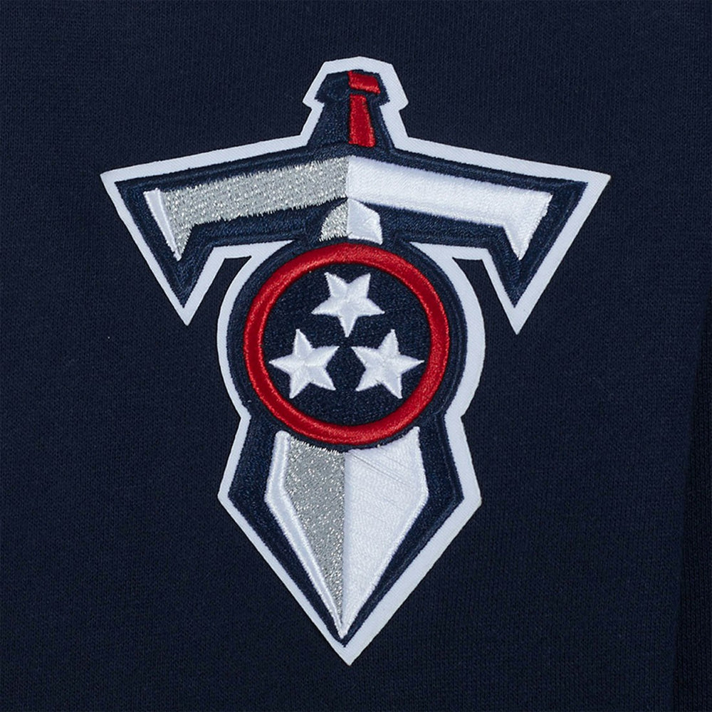 Tennessee Titans Pro Standard Turn It Up Drop Shoulder Pullover Sweatshirt - Navy - NFL