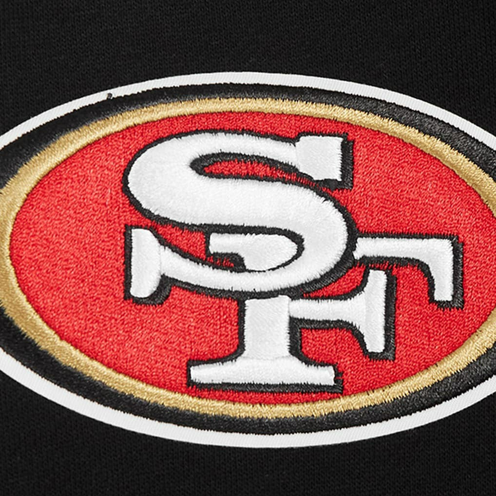 San Francisco 49ers Pro Standard Turn It Up Drop Shoulder Pullover Sweatshirt - Black - NFL