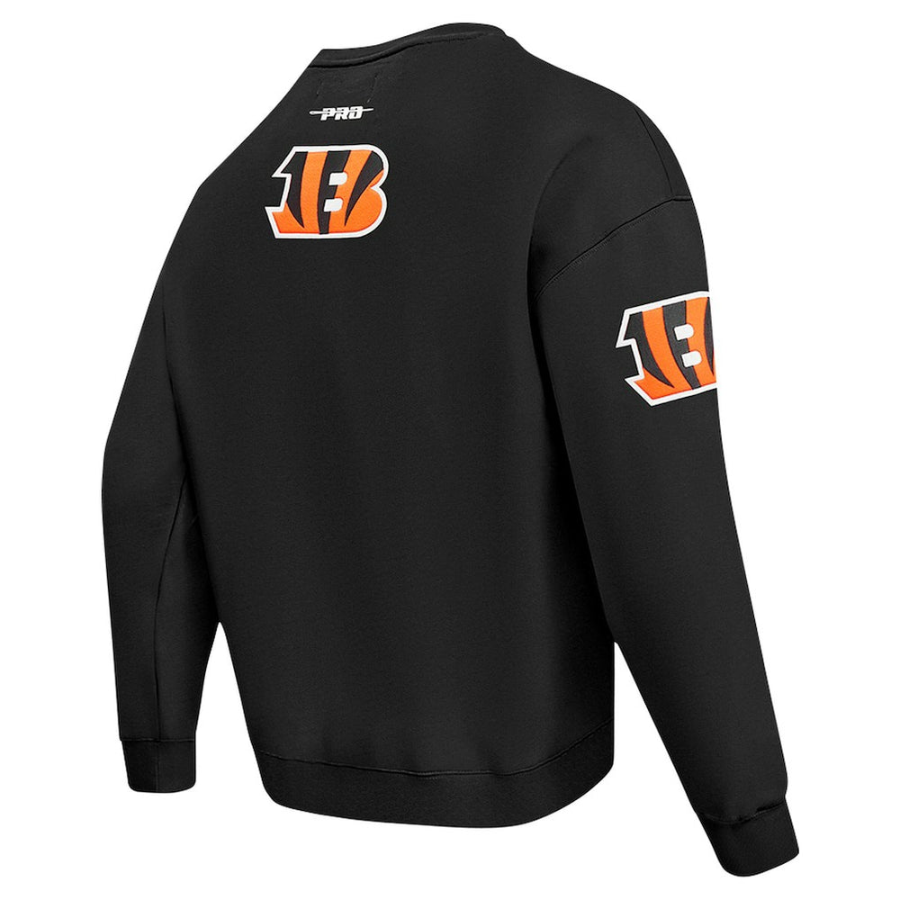 Cincinnati Bengals Pro Standard Turn It Up Drop Shoulder Pullover Sweatshirt - Black - NFL