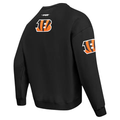 Cincinnati Bengals Pro Standard Turn It Up Drop Shoulder Pullover Sweatshirt - Black - NFL