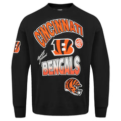 Cincinnati Bengals Pro Standard Turn It Up Drop Shoulder Pullover Sweatshirt - Black - NFL
