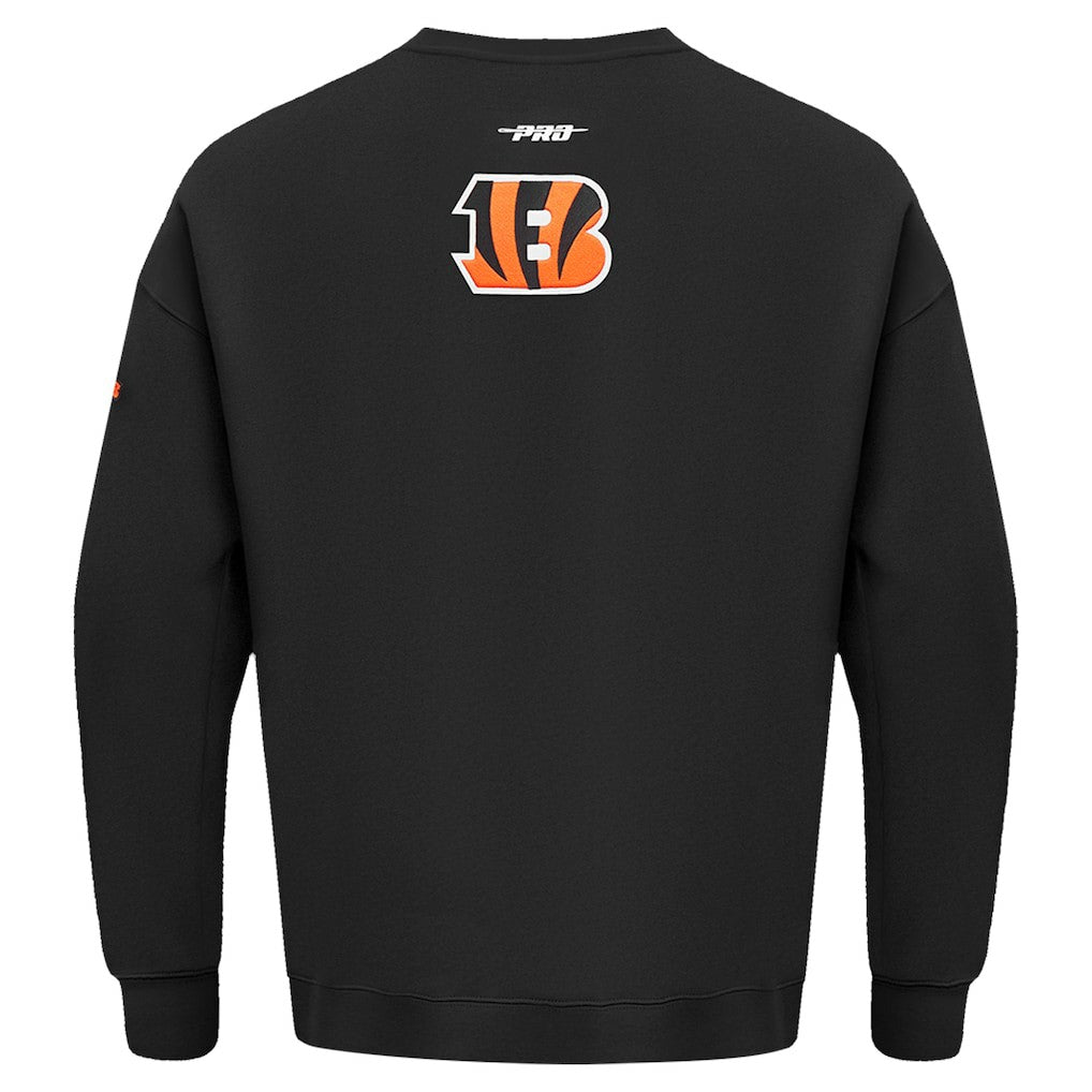 Cincinnati Bengals Pro Standard Turn It Up Drop Shoulder Pullover Sweatshirt - Black - NFL