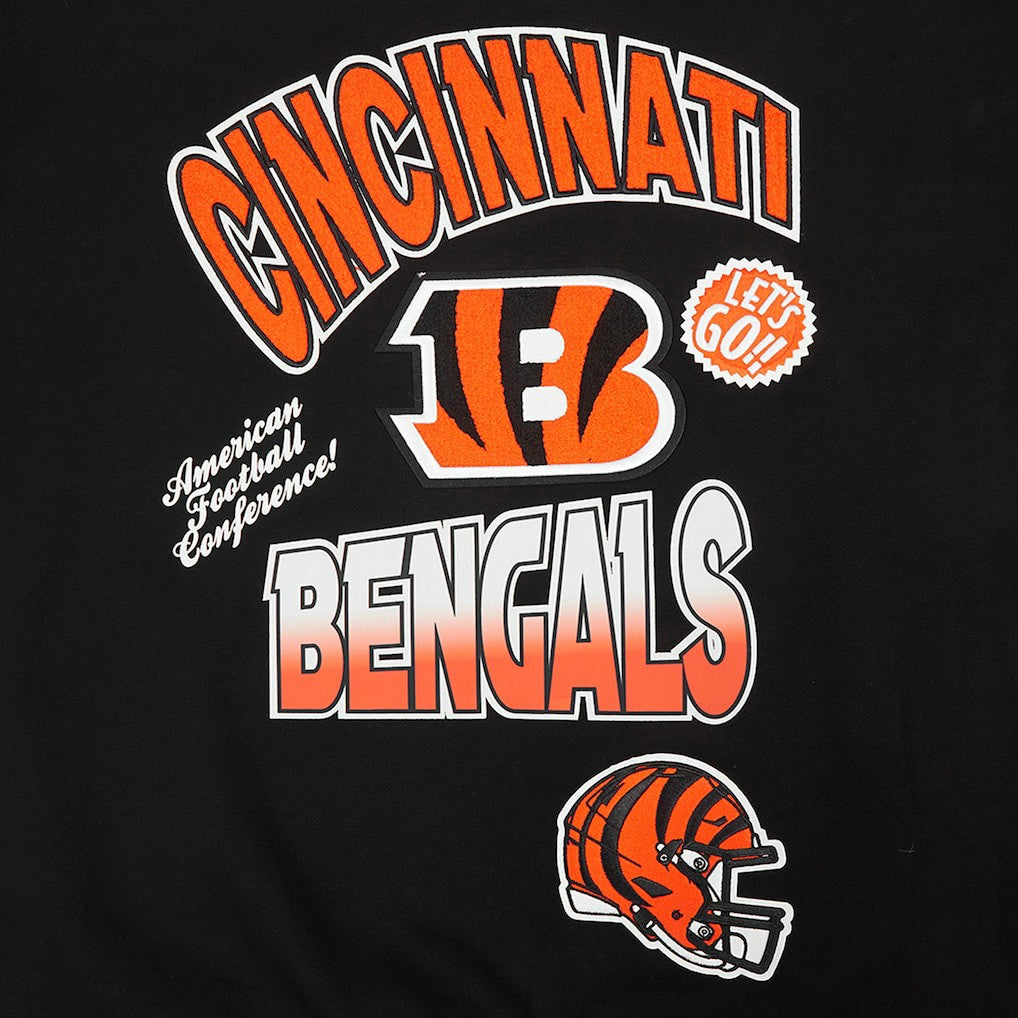 Cincinnati Bengals Pro Standard Turn It Up Drop Shoulder Pullover Sweatshirt - Black - NFL