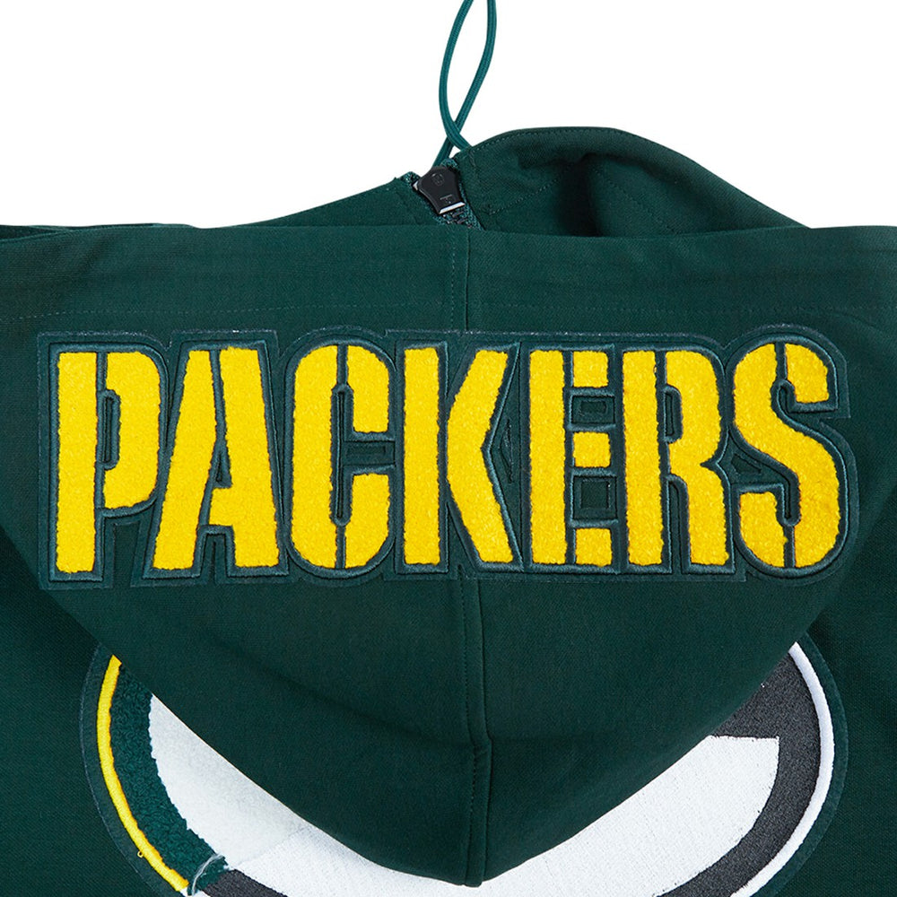 Green Bay Packers Pro Standard Split Logo Double Knit Full-Zip Hoodie - Green - NFL