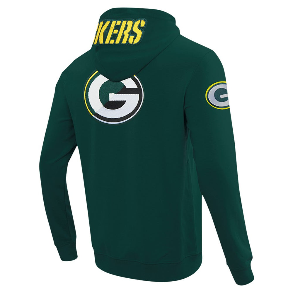 Green Bay Packers Pro Standard Split Logo Double Knit Full-Zip Hoodie - Green - NFL
