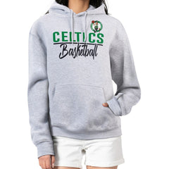 Boston Celtics G-III 4Her by Carl Banks Women's Graphics Fleece Pullover Hoodie Heather Gray