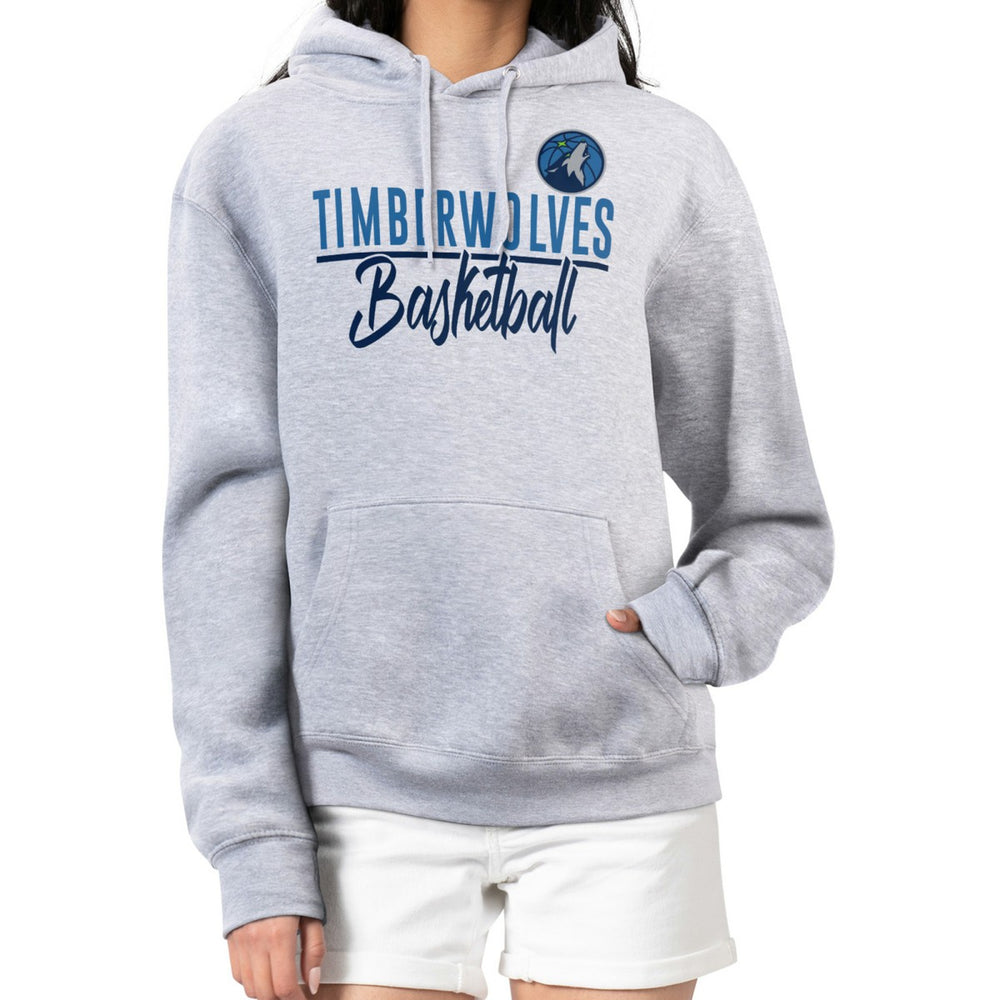 Minnesota Timberwolves G-III 4Her by Carl Banks Women's Graphics Fleece Pullover Hoodie Heather Gray