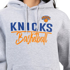New York Knicks G-III 4Her by Carl Banks Women's Graphics Fleece Pullover Hoodie Heather Gray