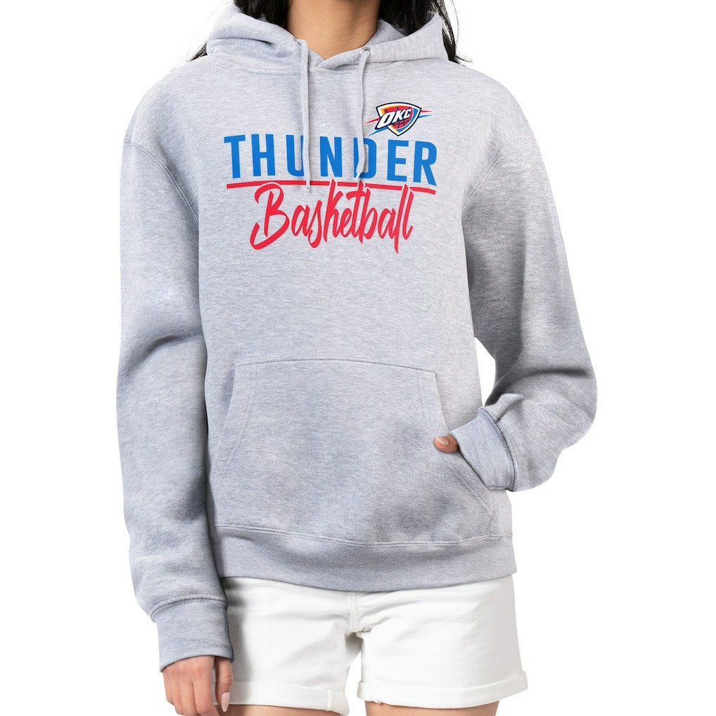Oklahoma City Thunder G-III 4Her by Carl Banks Women's Graphics Fleece Pullover Hoodie Heather Gray