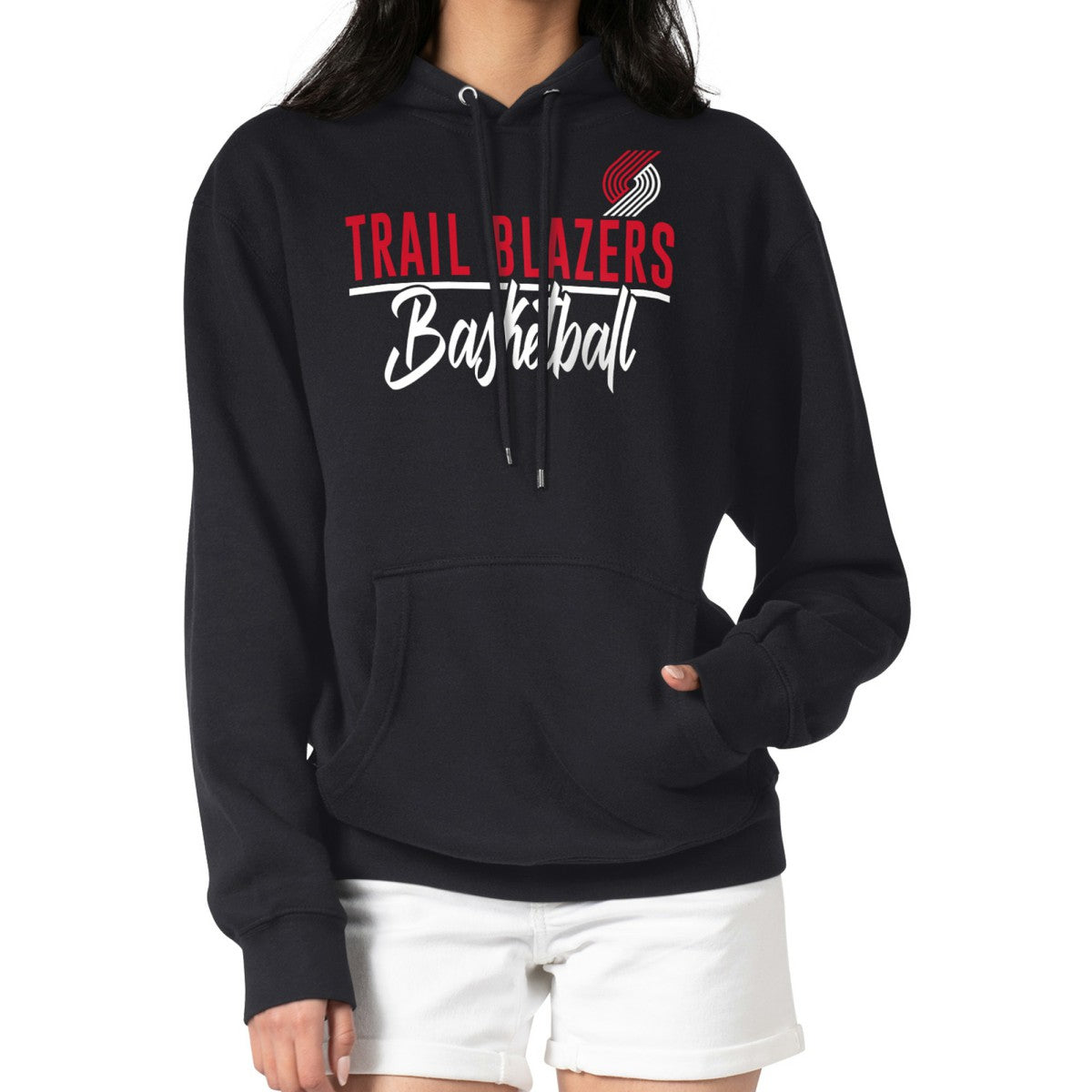 Portland Trail Blazers G-III 4Her by Carl Banks Women's Graphics Fleece Pullover Hoodie Black