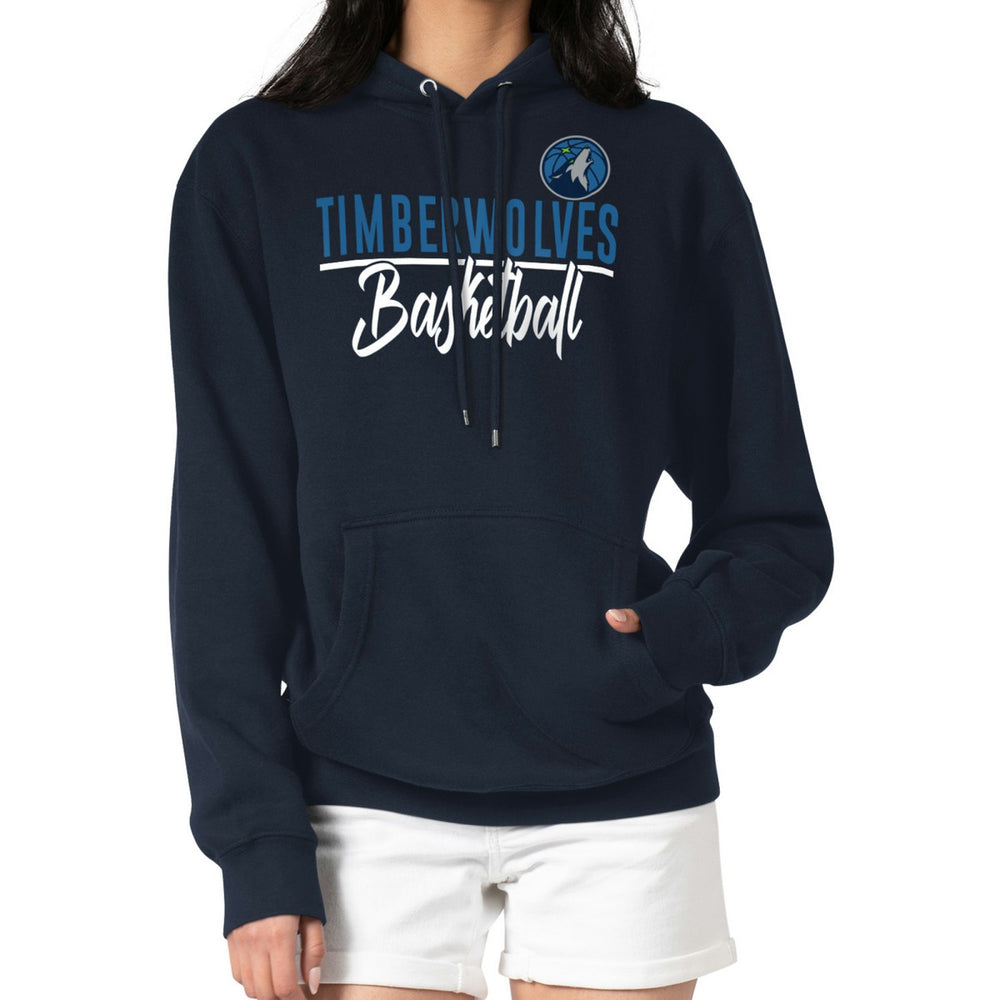 Minnesota Timberwolves G-III 4Her by Carl Banks Women's Graphics Fleece Pullover Hoodie Navy