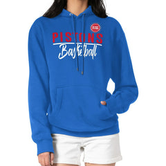 Detroit Pistons G-III 4Her by Carl Banks Women's Graphics Fleece Pullover Hoodie Blue