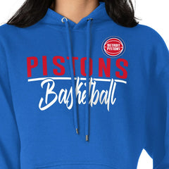 Detroit Pistons G-III 4Her by Carl Banks Women's Graphics Fleece Pullover Hoodie Blue