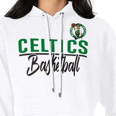 Boston Celtics G-III 4Her by Carl Banks Women's Graphics Fleece Pullover Hoodie White
