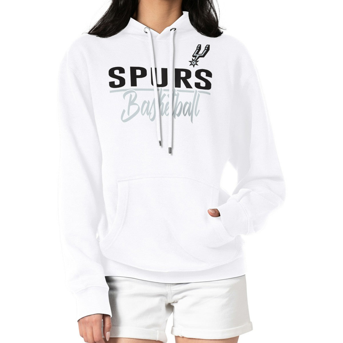 San Antonio Spurs G-III 4Her by Carl Banks Women's Graphics Fleece Pullover Hoodie White
