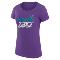 Charlotte Hornets G-III 4Her by Carl Banks Women's Super-Slim Fit Lightweight Team Sport V-Neck T-Shirt Purple