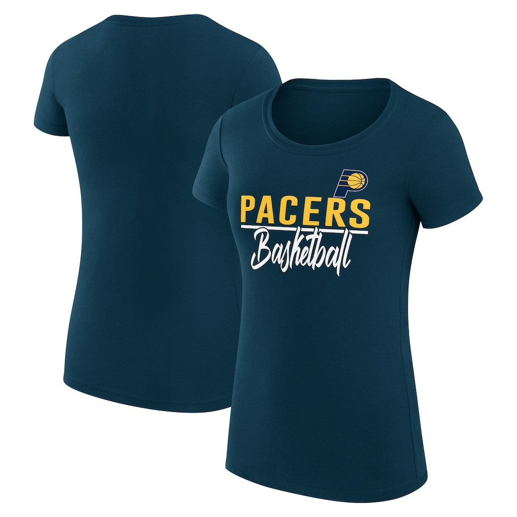 Indiana Pacers G-III 4Her by Carl Banks Women's Super-Slim Fit Lightweight Team Sport V-Neck T-Shirt Navy