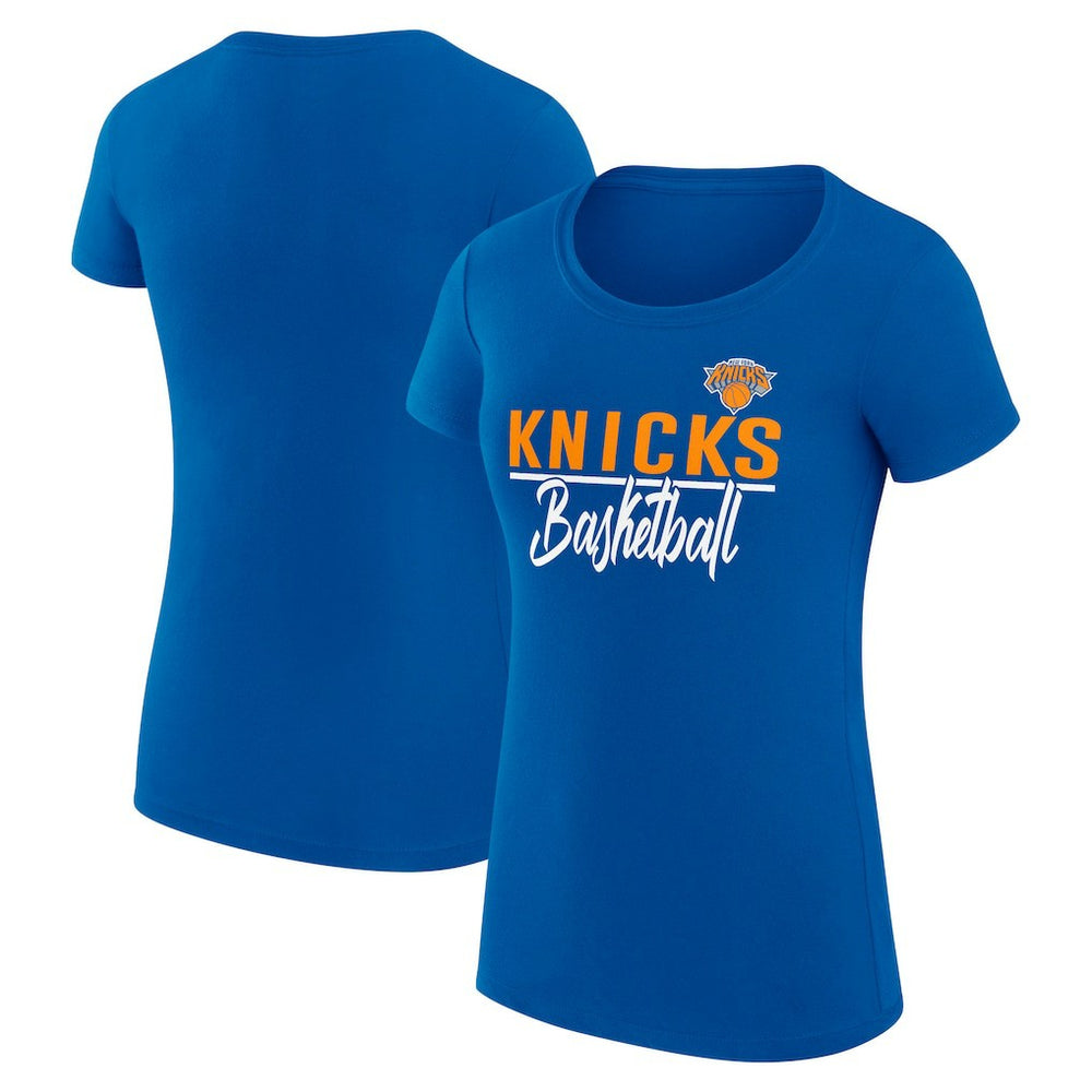 New York Knicks G-III 4Her by Carl Banks Women's Super-Slim Fit Lightweight Team Sport V-Neck T-Shirt Blue