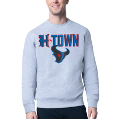 Houston Texans Starter H-Town Graphic Fleece Pullover Sweatshirt - Heather Gray - NFL