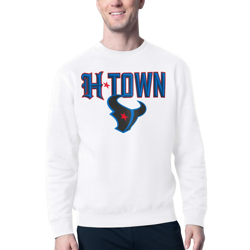 Houston Texans Starter H-Town Graphic Fleece Pullover Sweatshirt - White - NFL