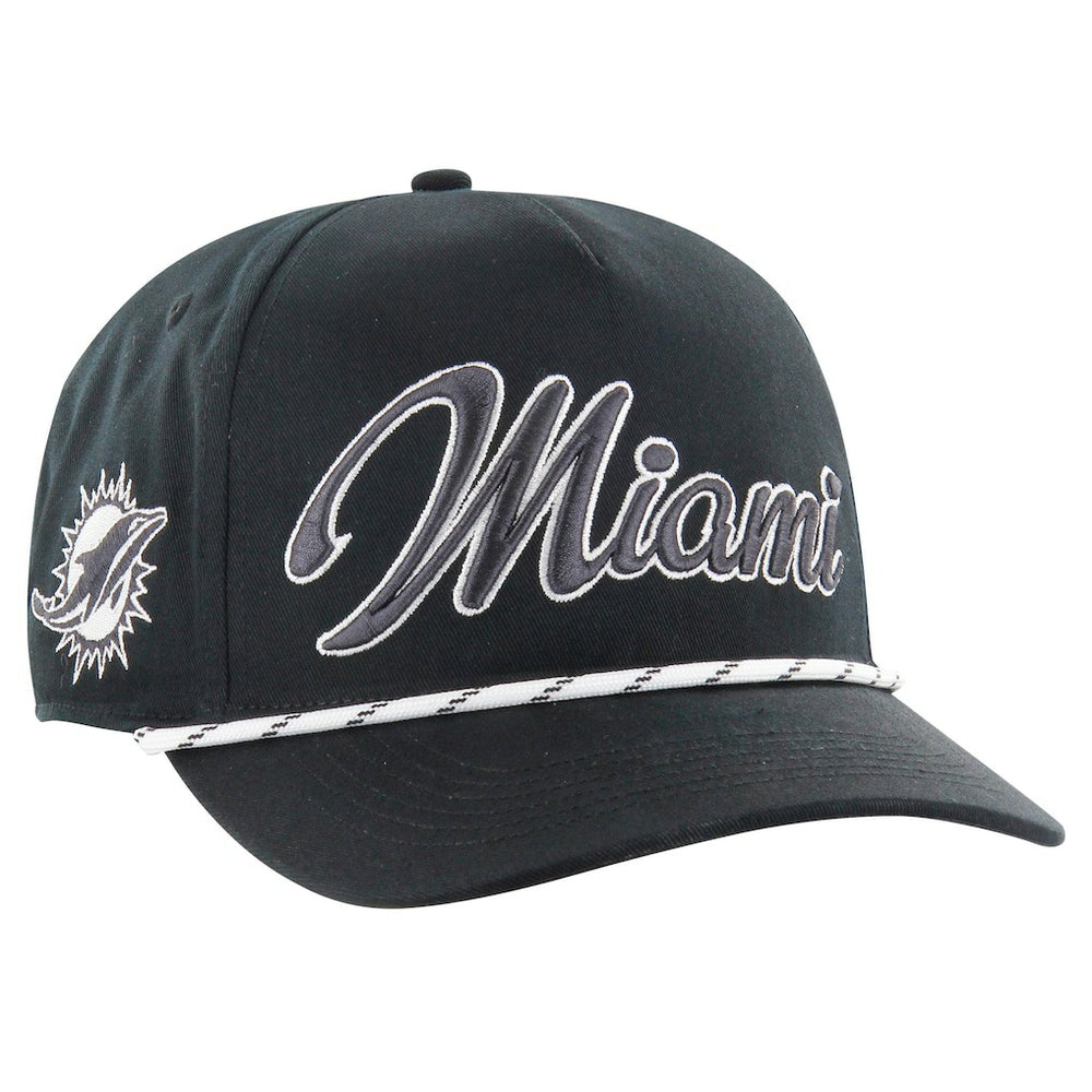 Miami Dolphins '47 Overhand Speckle Hitch Adjustable Hat - Black - 47 brand