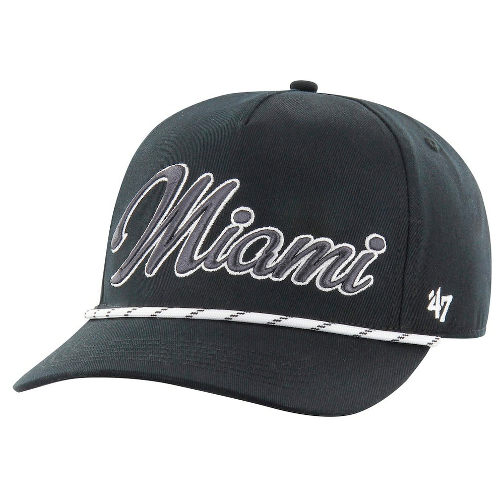 Miami Dolphins '47 Overhand Speckle Hitch Adjustable Hat - Black - 47 brand