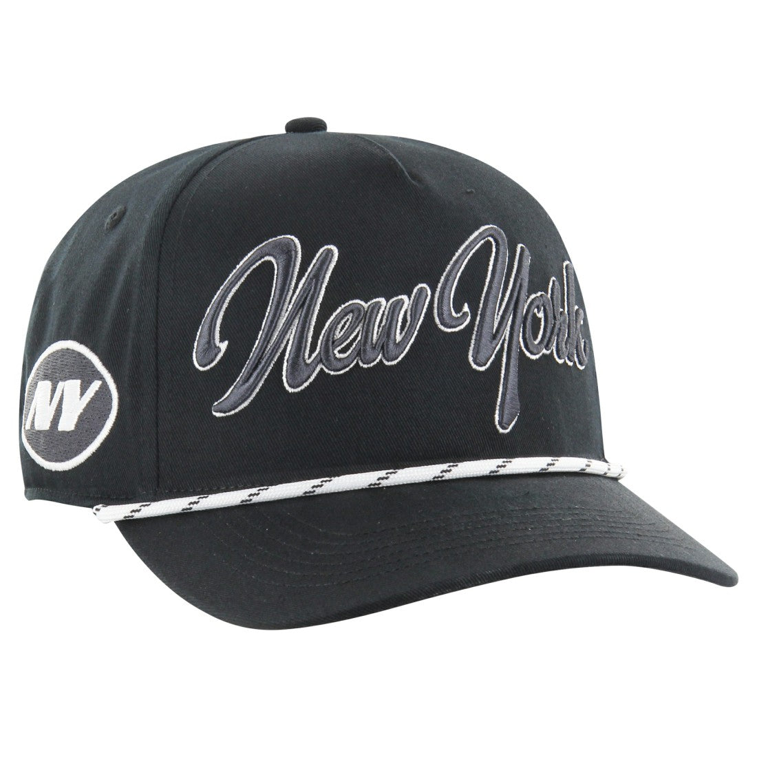New York Jets '47 Overhand Speckle Hitch Adjustable Hat - Black - 47 brand