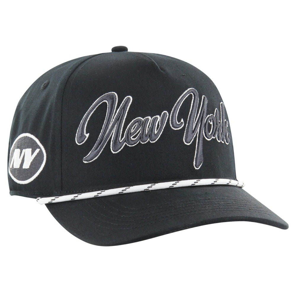 New York Jets '47 Overhand Speckle Hitch Adjustable Hat - Black - 47 brand
