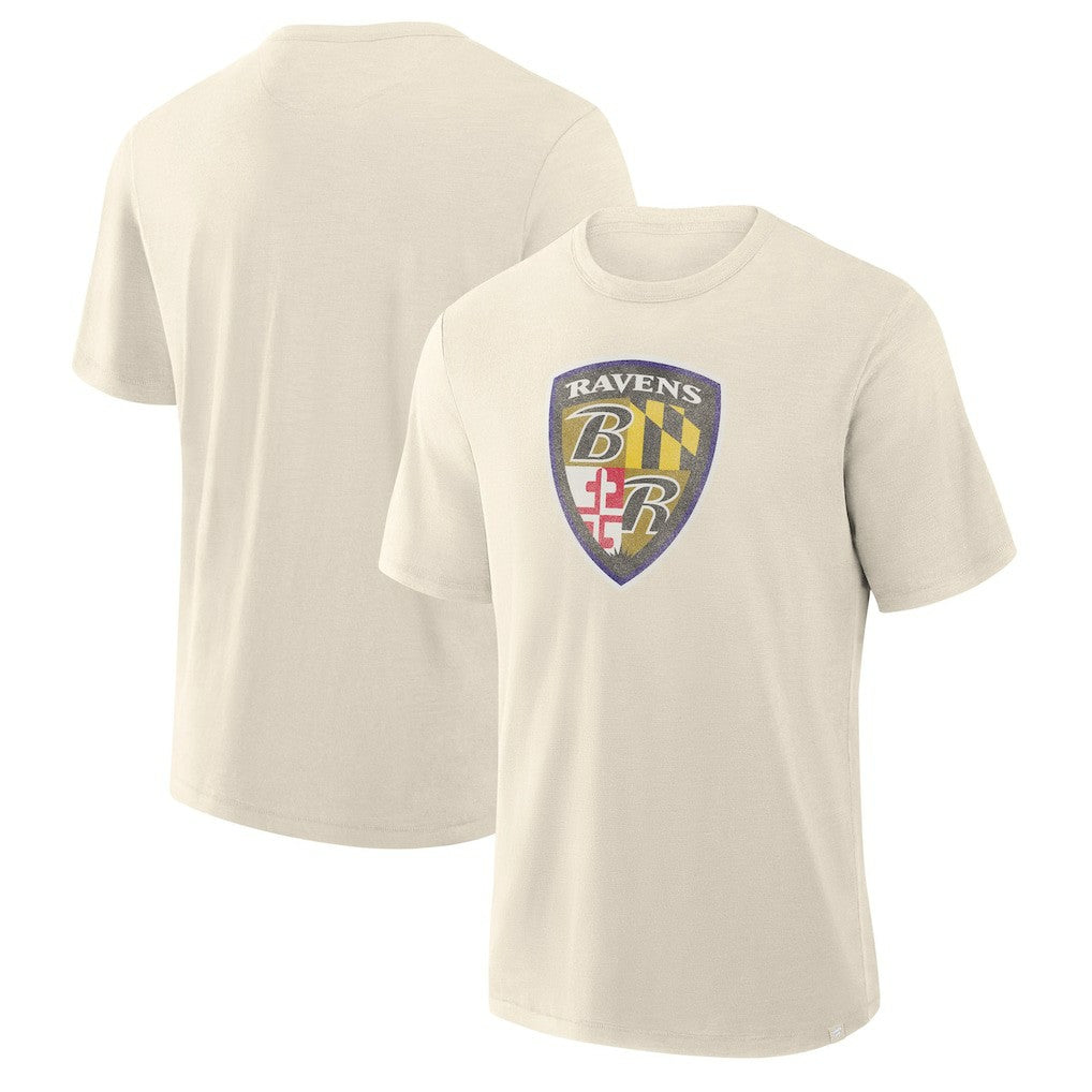 Baltimore Ravens Slub T-Shirt - Cream - Fanatics