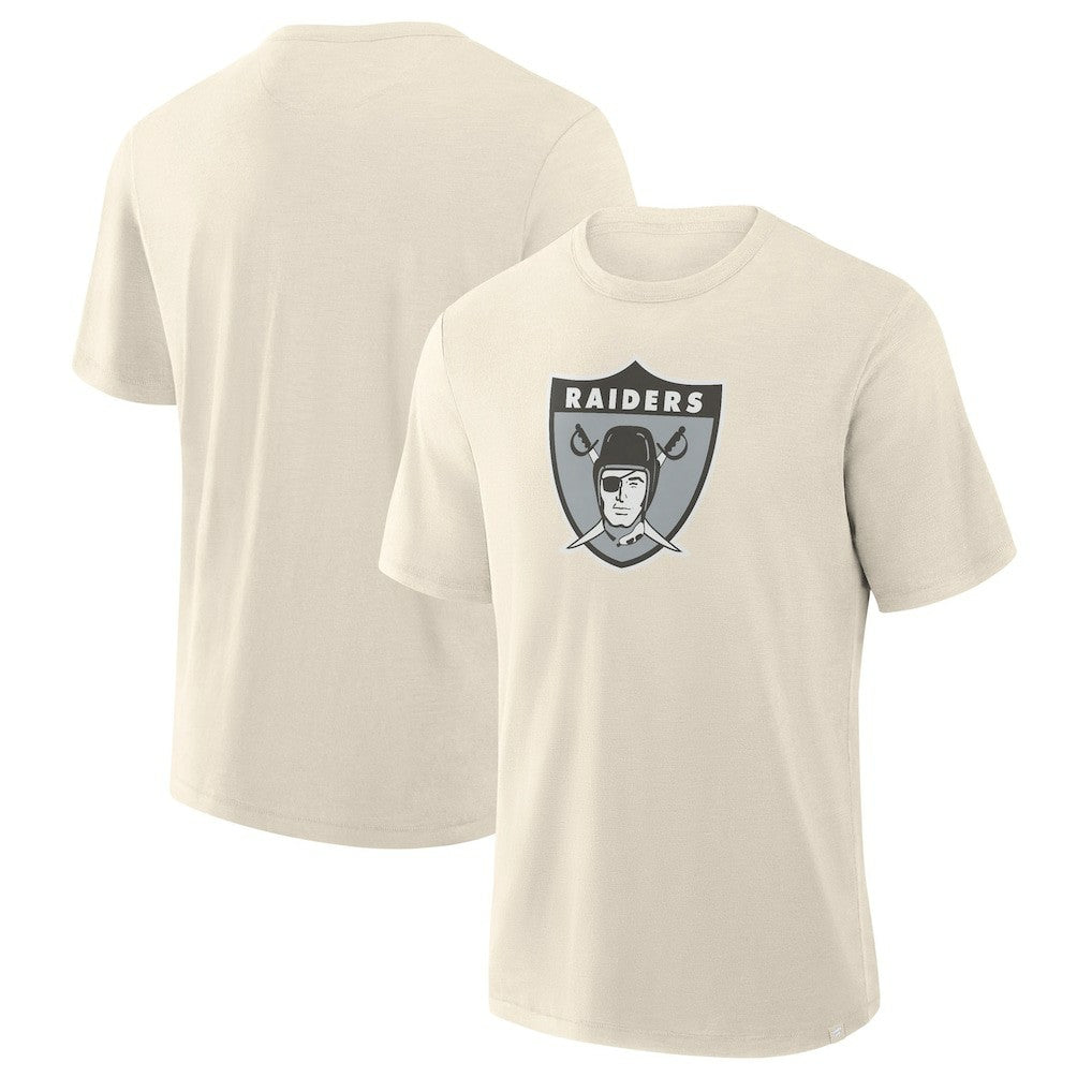 Las Vegas Raiders Slub T-Shirt - Cream - Fanatics