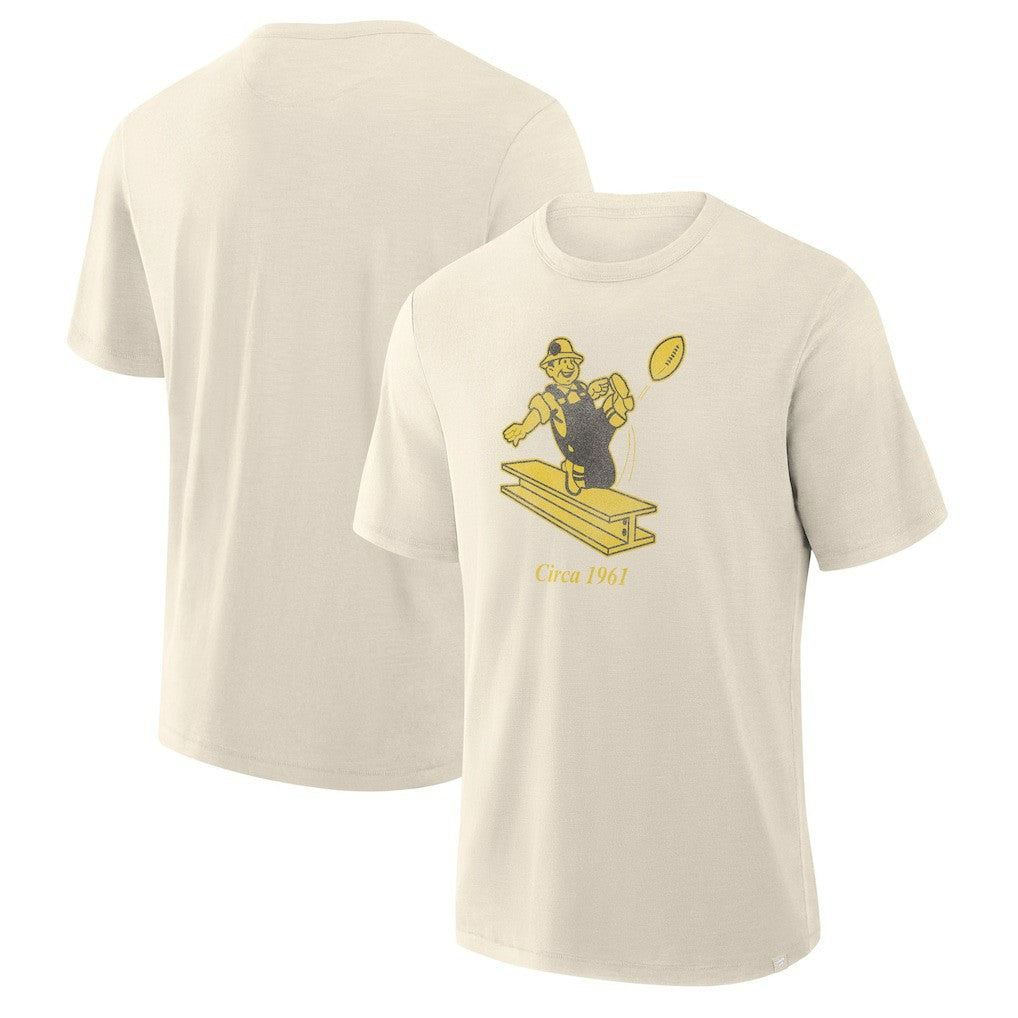 Pittsburgh Steelers Slub T-Shirt - Cream - Fanatics
