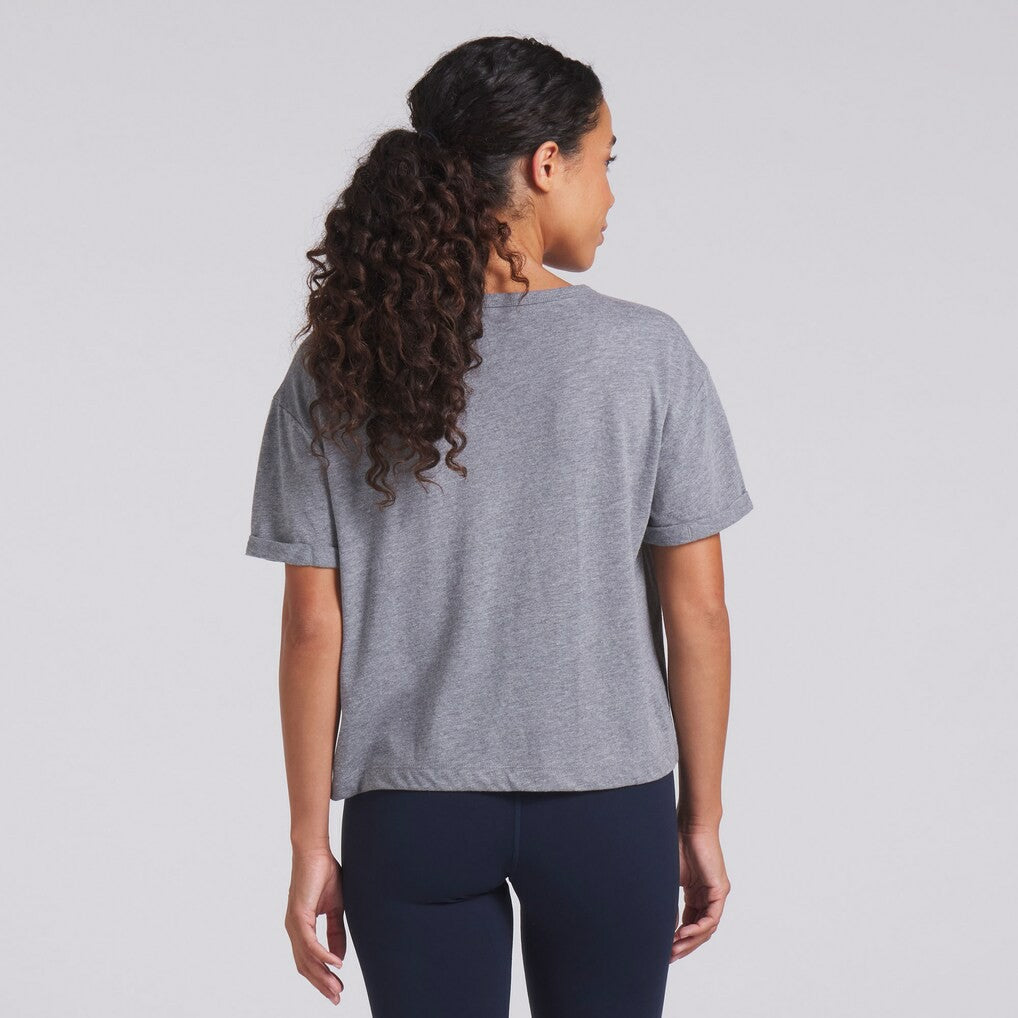 Dallas Cowboys Women's Swing Pass Tri-Blend Boxy T-Shirt - Heather Gray - Fanatics