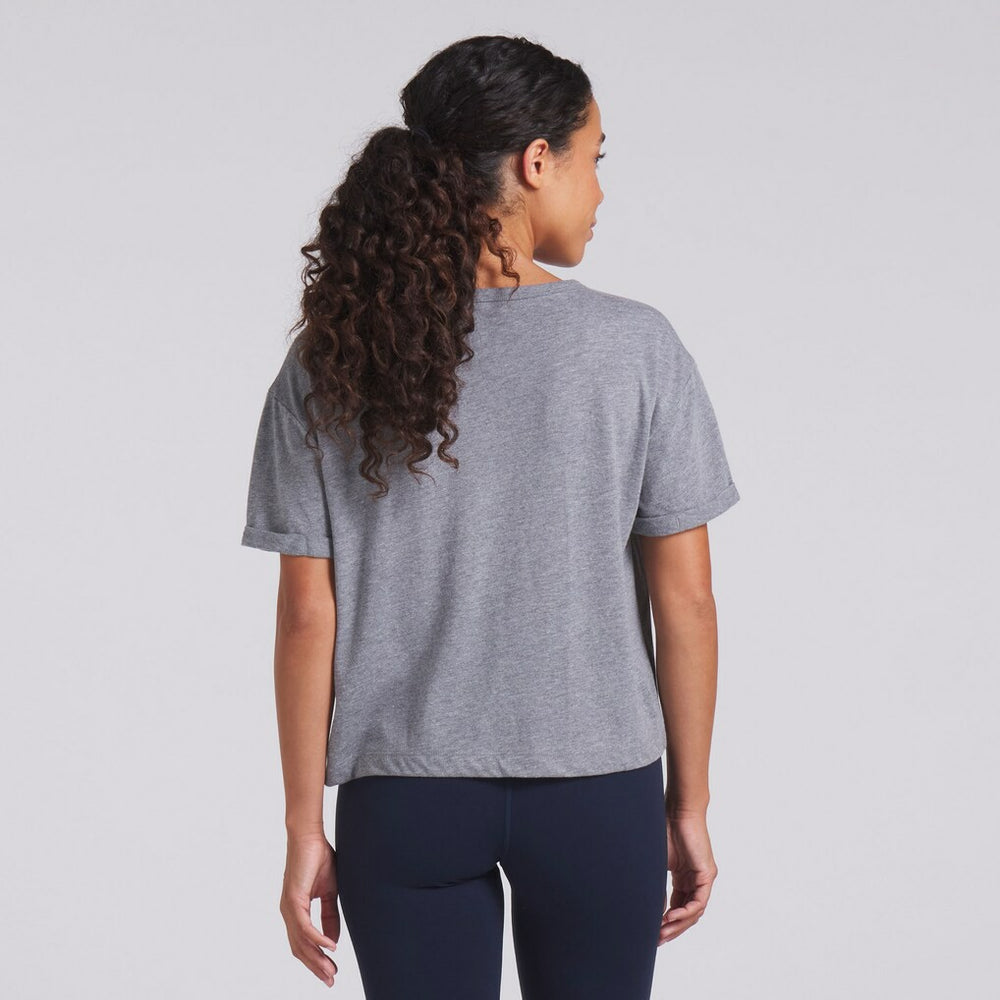 Dallas Cowboys Women's Swing Pass Tri-Blend Boxy T-Shirt - Heather Gray - Fanatics