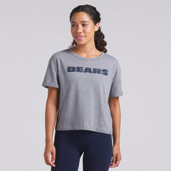 Chicago Bears Women's Swing Pass Tri-Blend Boxy T-Shirt - Heather Gray - Fanatics