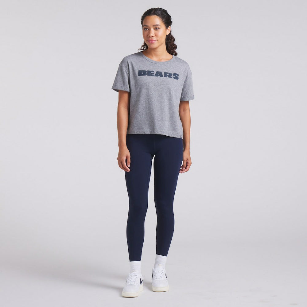 Chicago Bears Women's Swing Pass Tri-Blend Boxy T-Shirt - Heather Gray - Fanatics