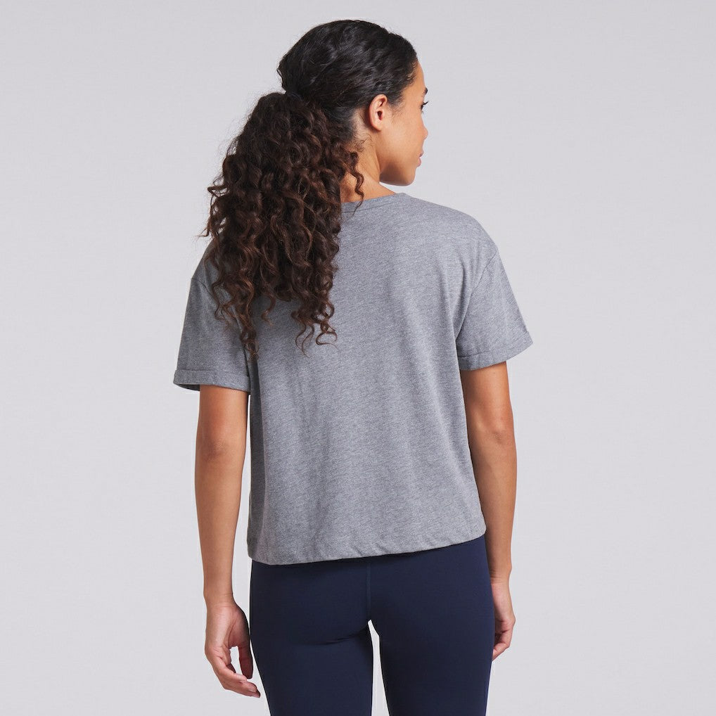 Chicago Bears Women's Swing Pass Tri-Blend Boxy T-Shirt - Heather Gray - Fanatics