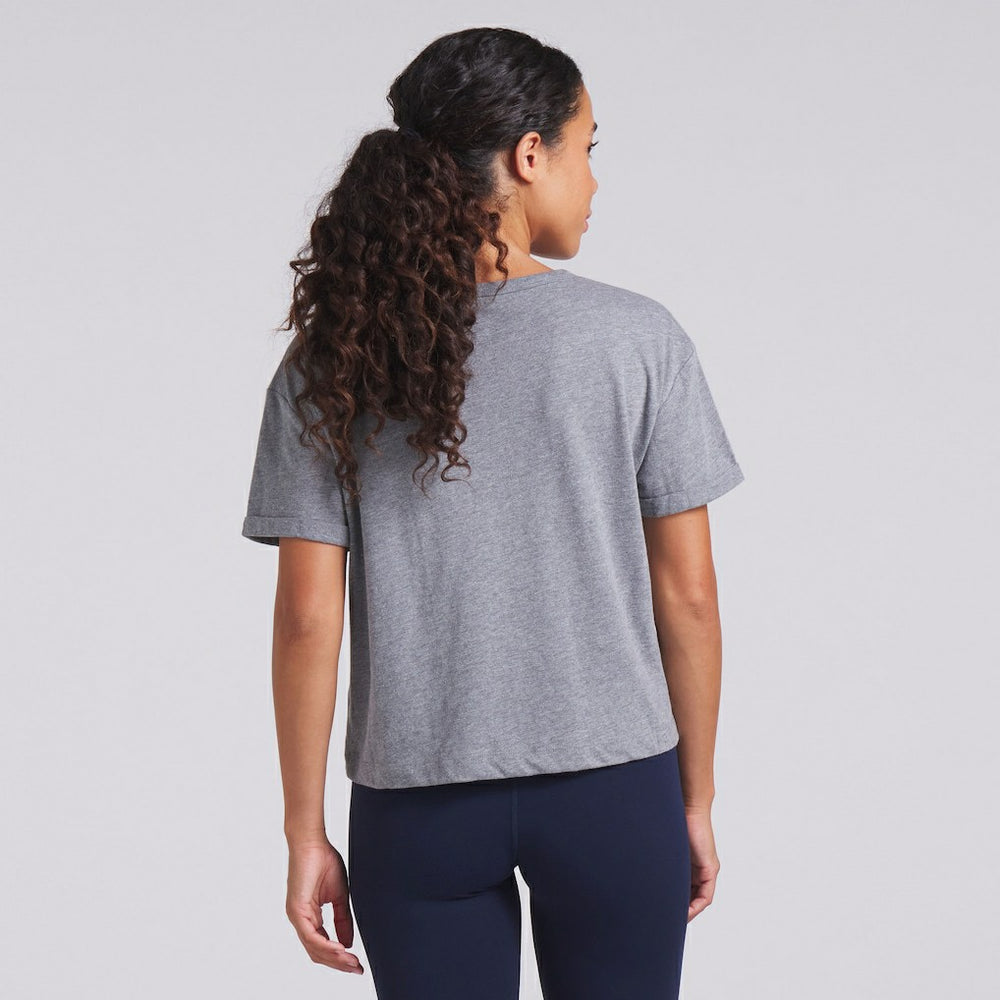 Chicago Bears Women's Swing Pass Tri-Blend Boxy T-Shirt - Heather Gray - Fanatics