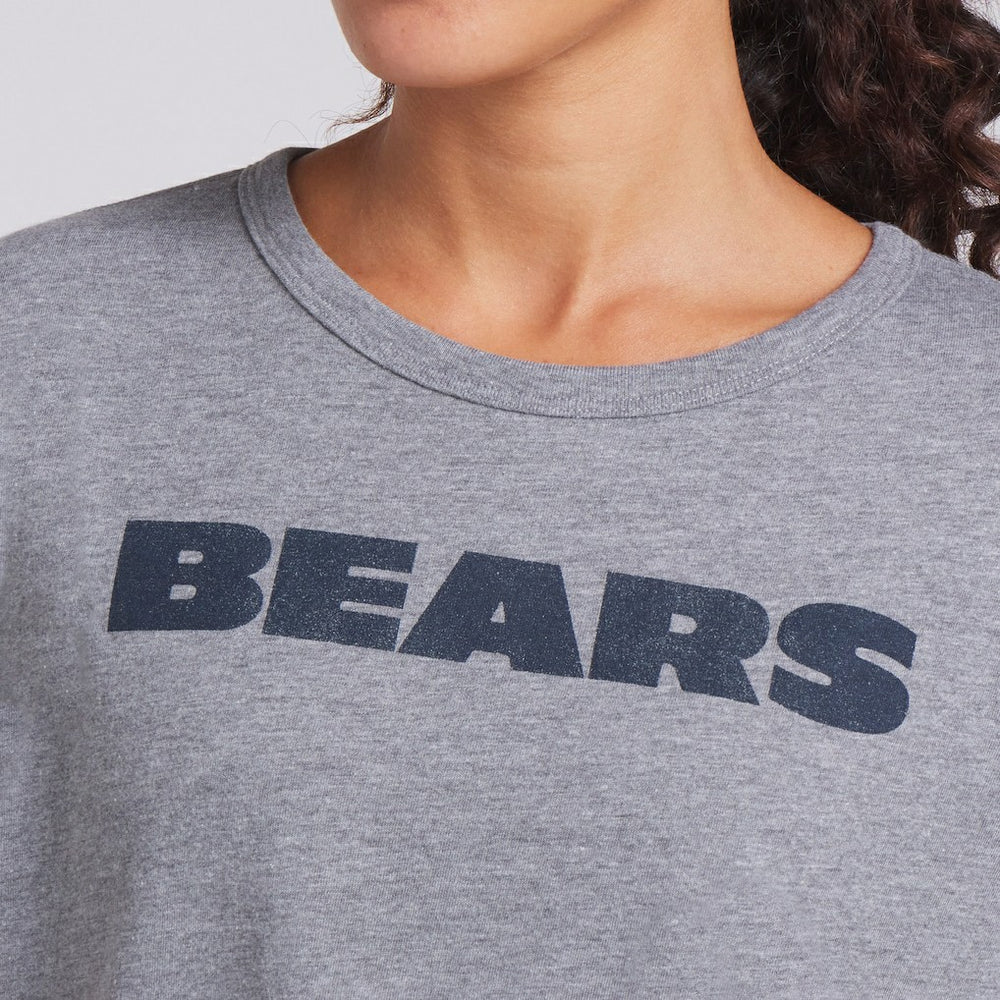 Chicago Bears Women's Swing Pass Tri-Blend Boxy T-Shirt - Heather Gray - Fanatics