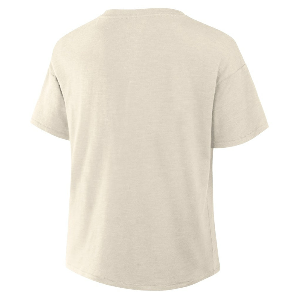Chicago Bears Women's Trick Play Slub Boxy T-Shirt - Cream - Fanatics