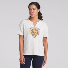 Chicago Bears Women's Trick Play Slub Boxy T-Shirt - Cream - Fanatics