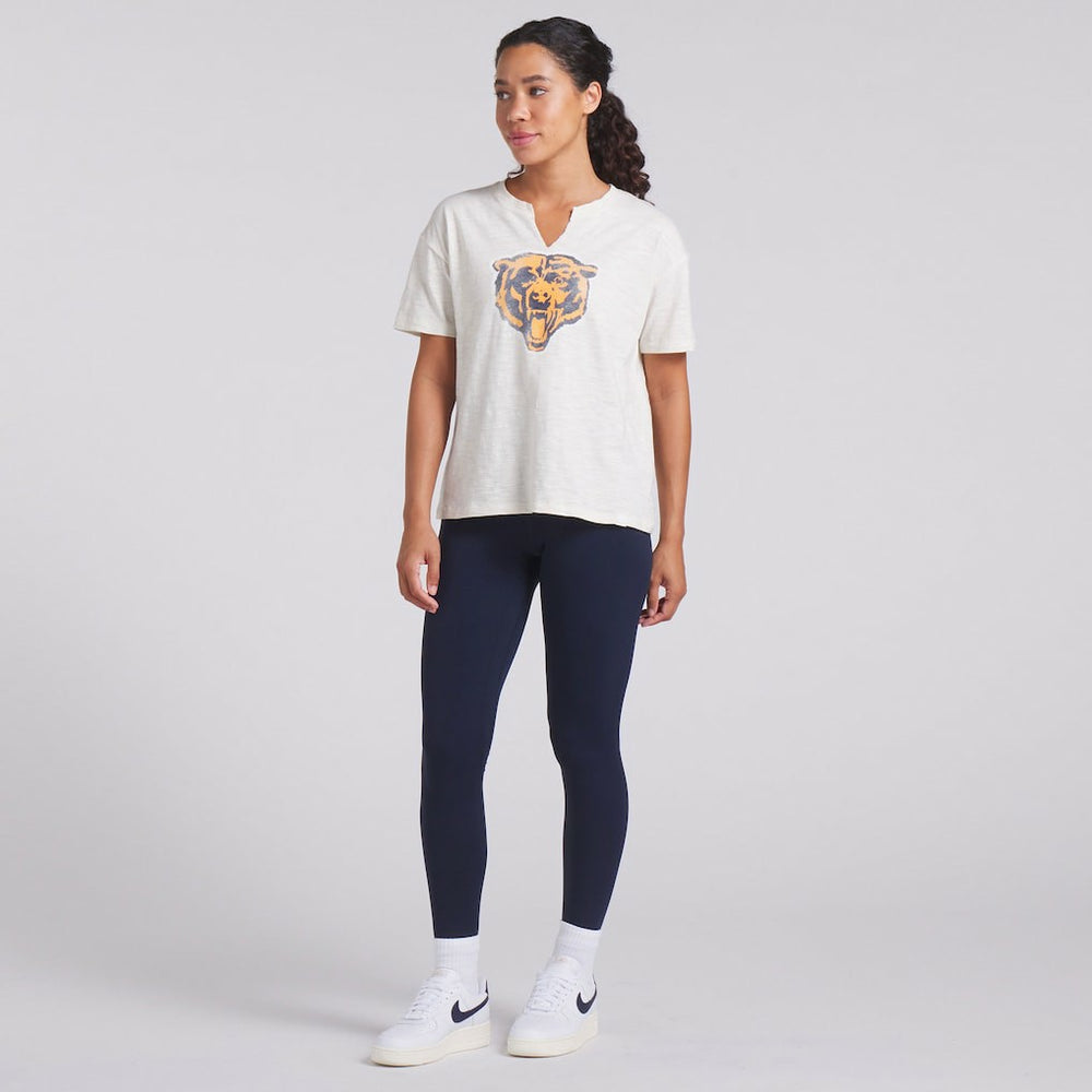Chicago Bears Women's Trick Play Slub Boxy T-Shirt - Cream - Fanatics